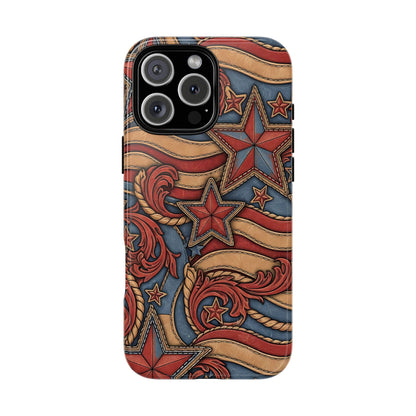 Faux Tooled Americana Tough Phone Case