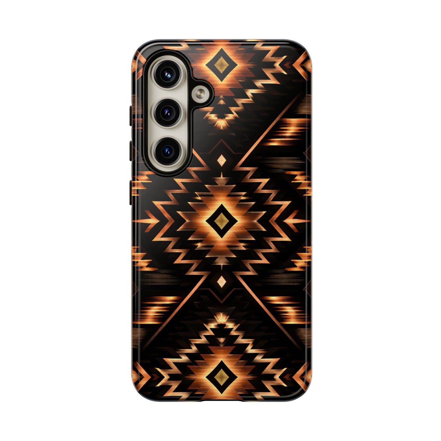 Black Gold Aztec Rug Tough Case