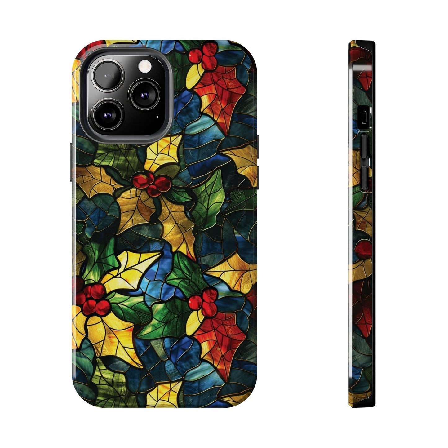 Stained Glass Holly Phone Case