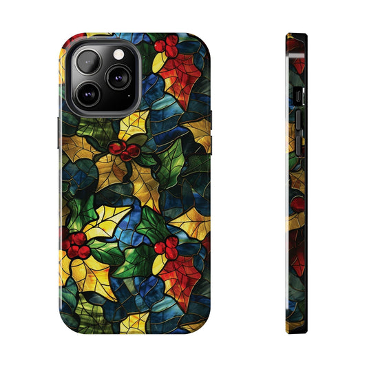 Stained Glass Holly Phone Case