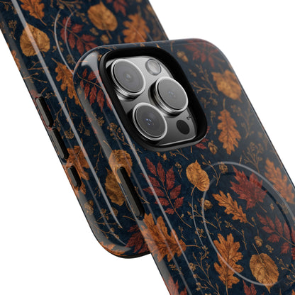 Navy Oak Leaf Magnetic Case
