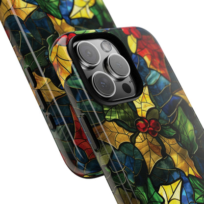 Stained Glass Holly Tough Phone Case