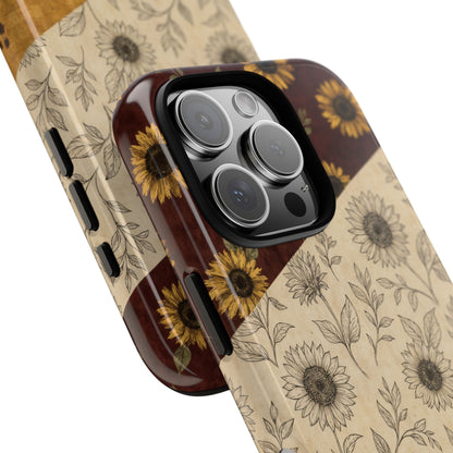 Sunflower Burgundy Swaths Tough Case