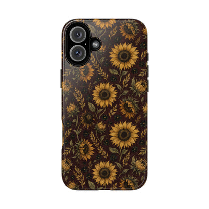 Burgundy Sunflowers Tough Case