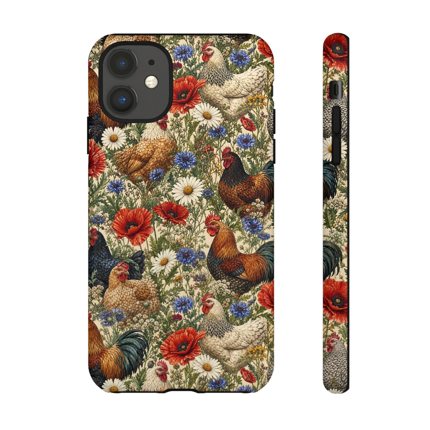 Patriotic Floral Chickens Tough Case
