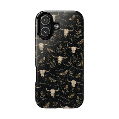 Bull Skull Barbwire Magnetic Case