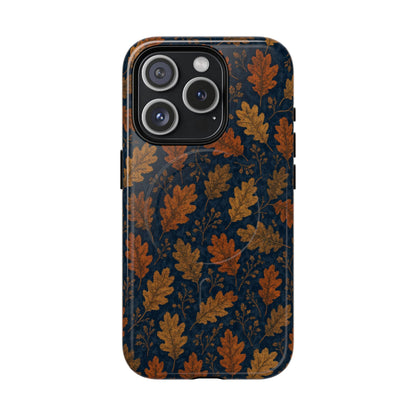 Navy Autumn Leaves Magnetic Case