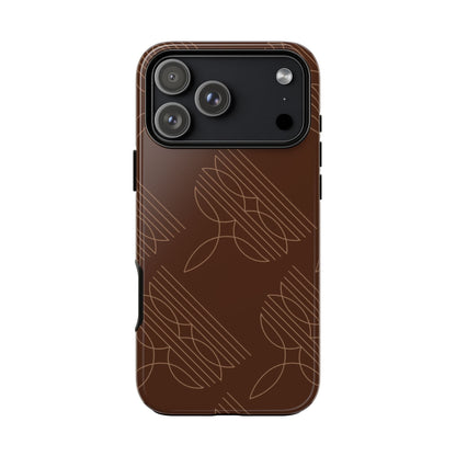 Boot Stitch Pattern Tough Phone Case-Brown