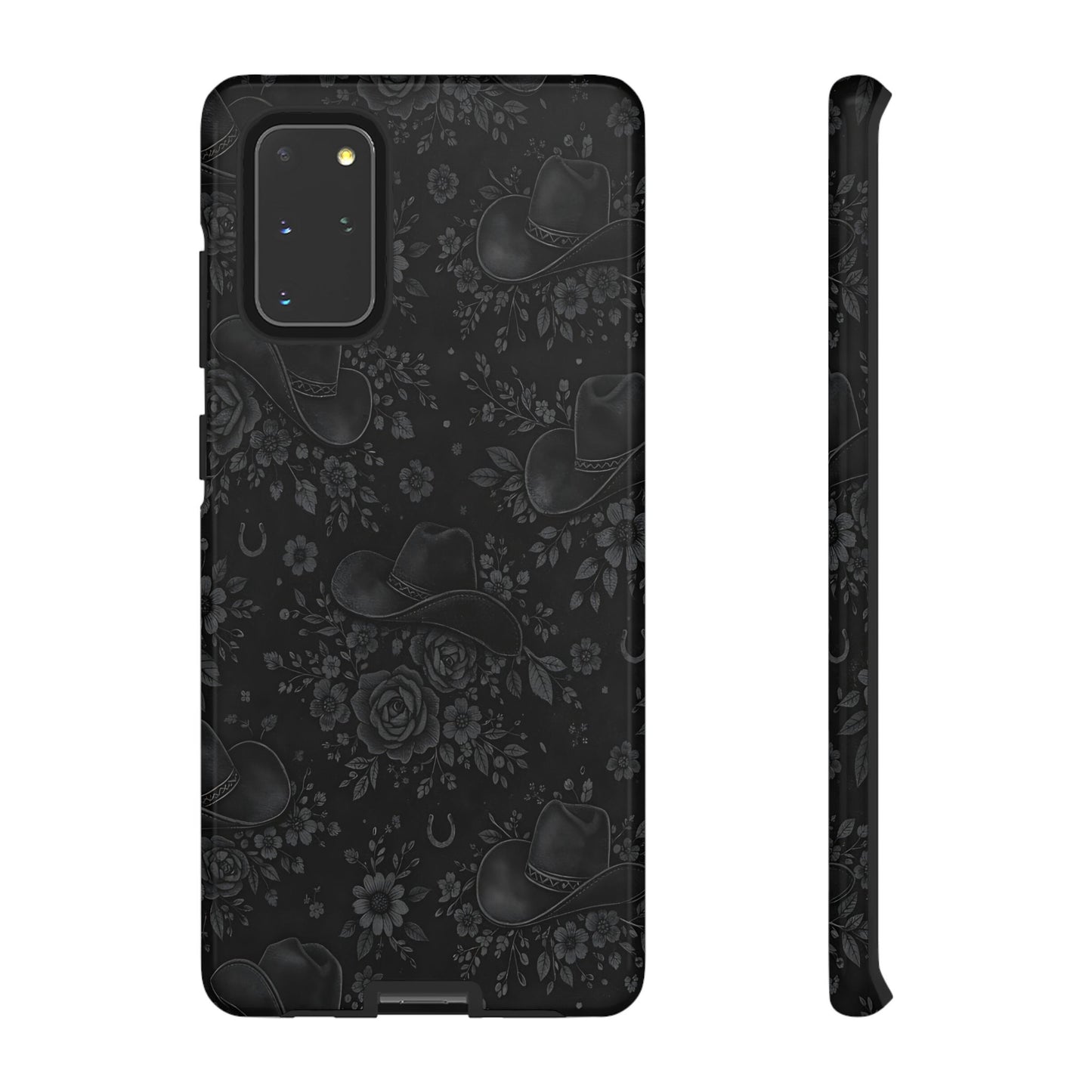 Western Noir Floral Hats Tough Case