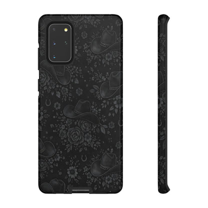 Western Noir Floral Hats Tough Case