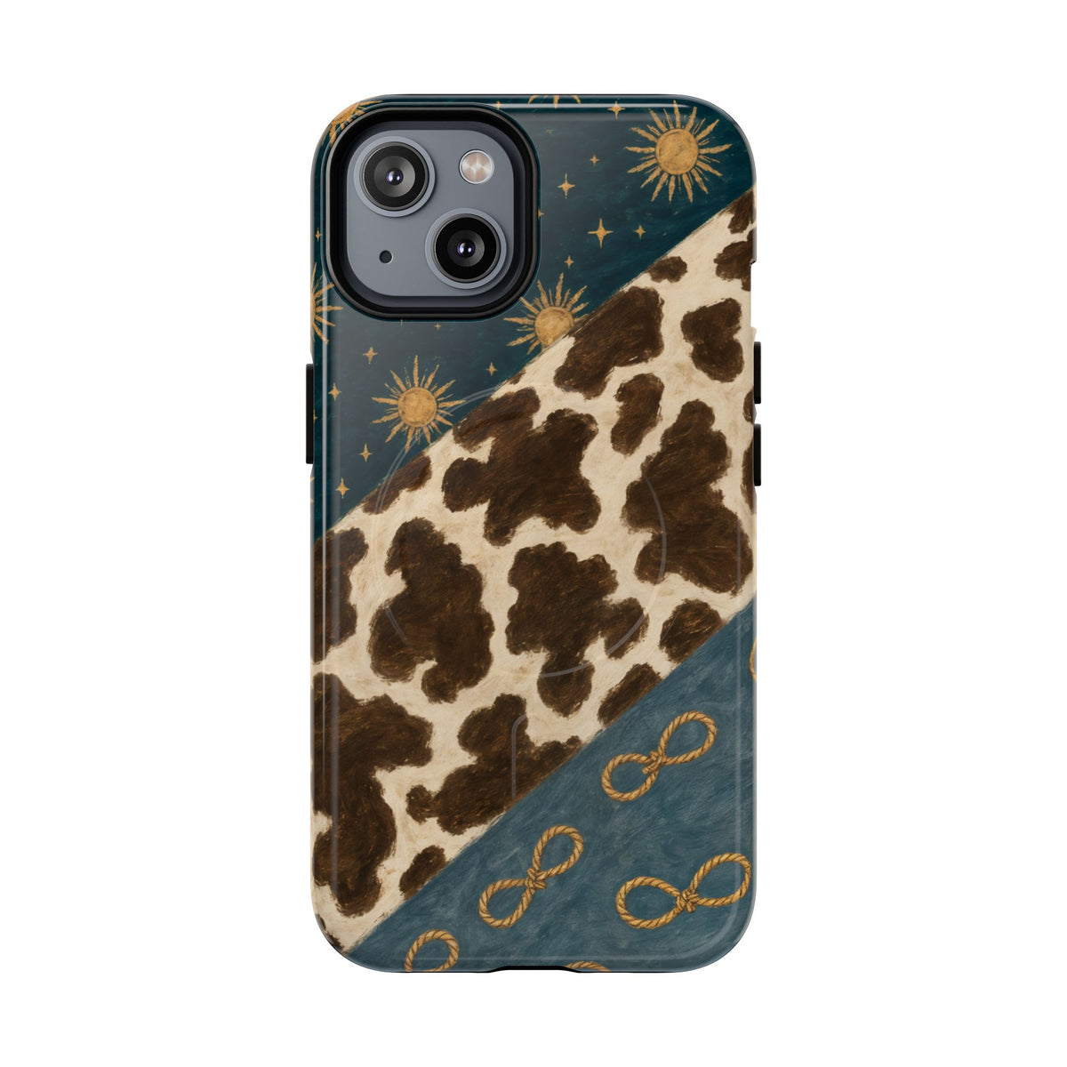 Sunburst Cowhide Swath Magnetic Case