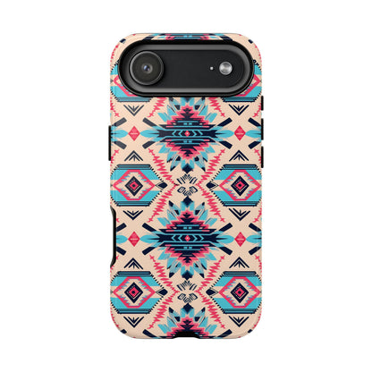 Pink Blue Aztec Tough Phone Case