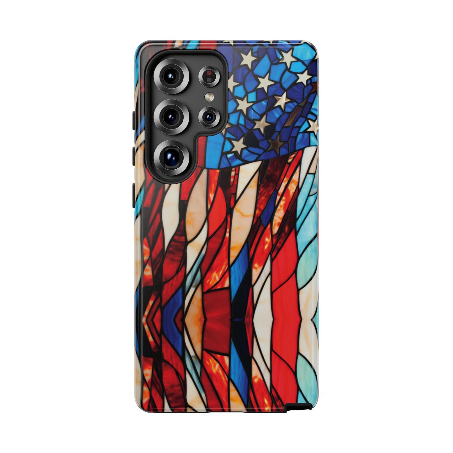 American Flag Stained Glass Patriotic Tough Phone Case
