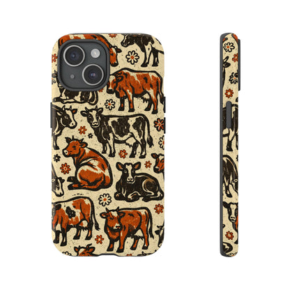 Retro Cows Tough Case