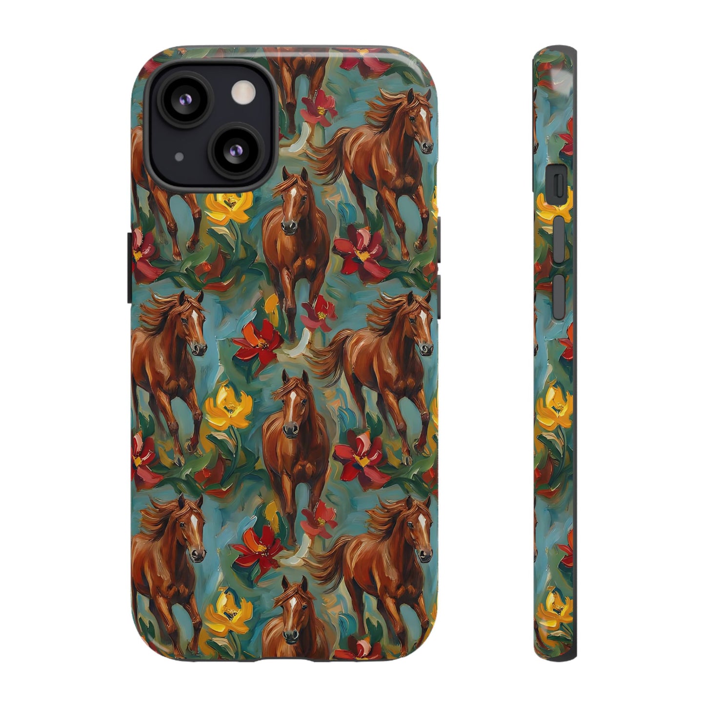 Oil Painted Horses Tough Case