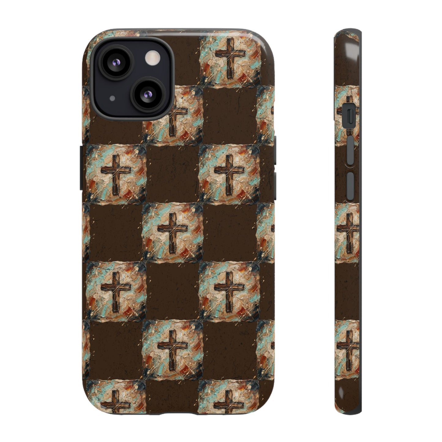Checker Painted Cross Tough Case