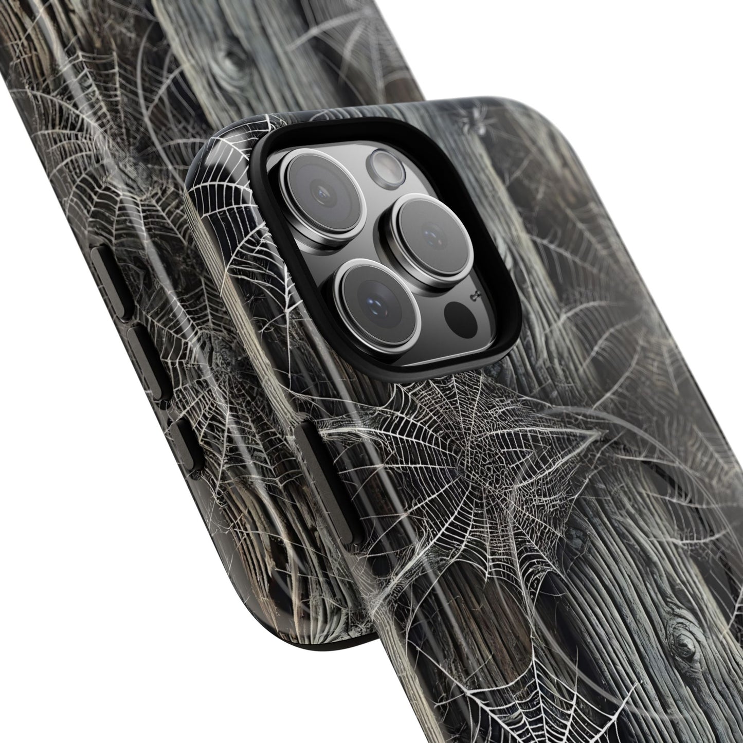 Spiderwebs Barnwood Magnetic Case