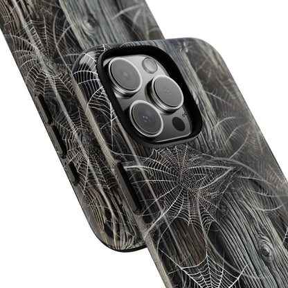 Spiderwebs Barnwood Magnetic Case