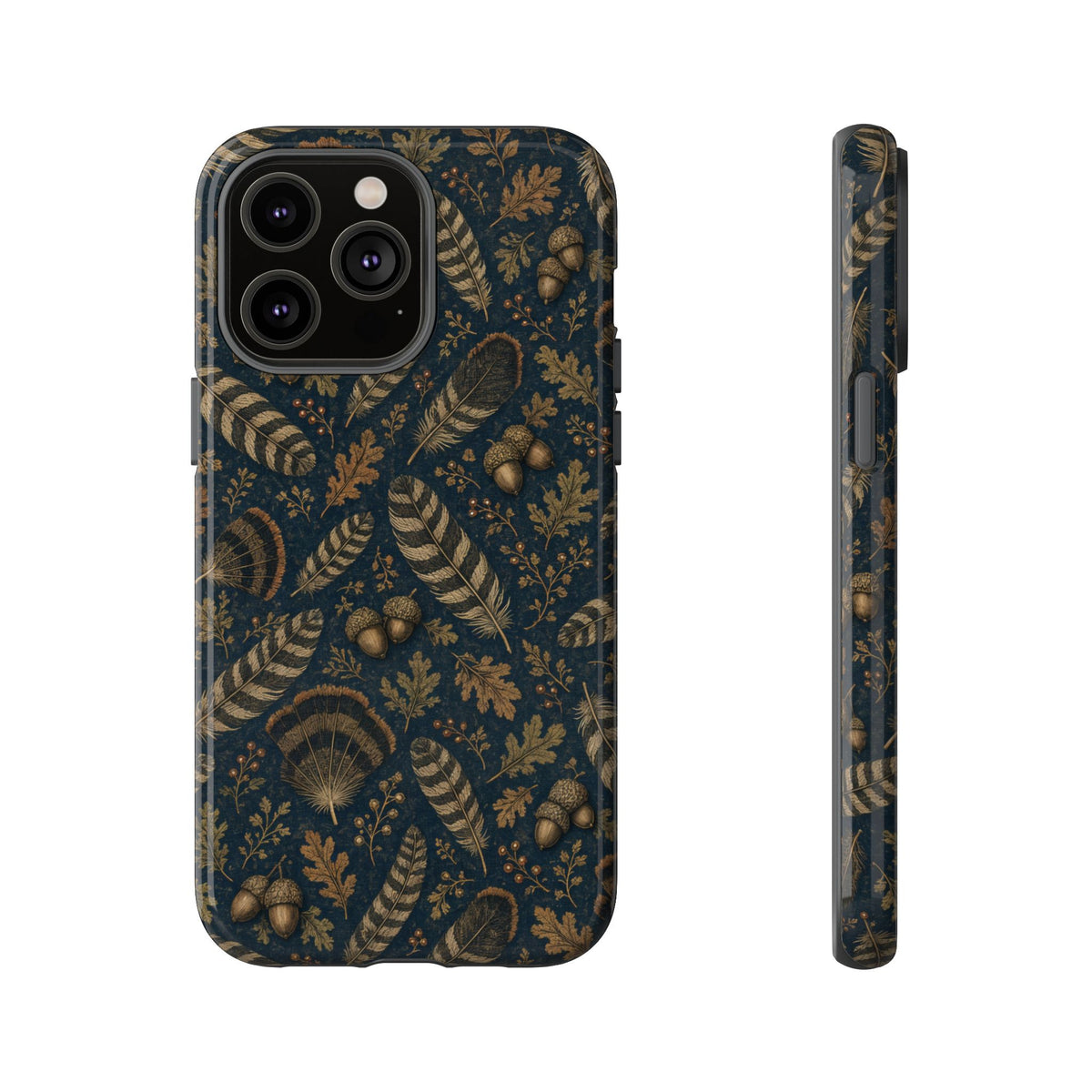 Navy Feathers Tough Case