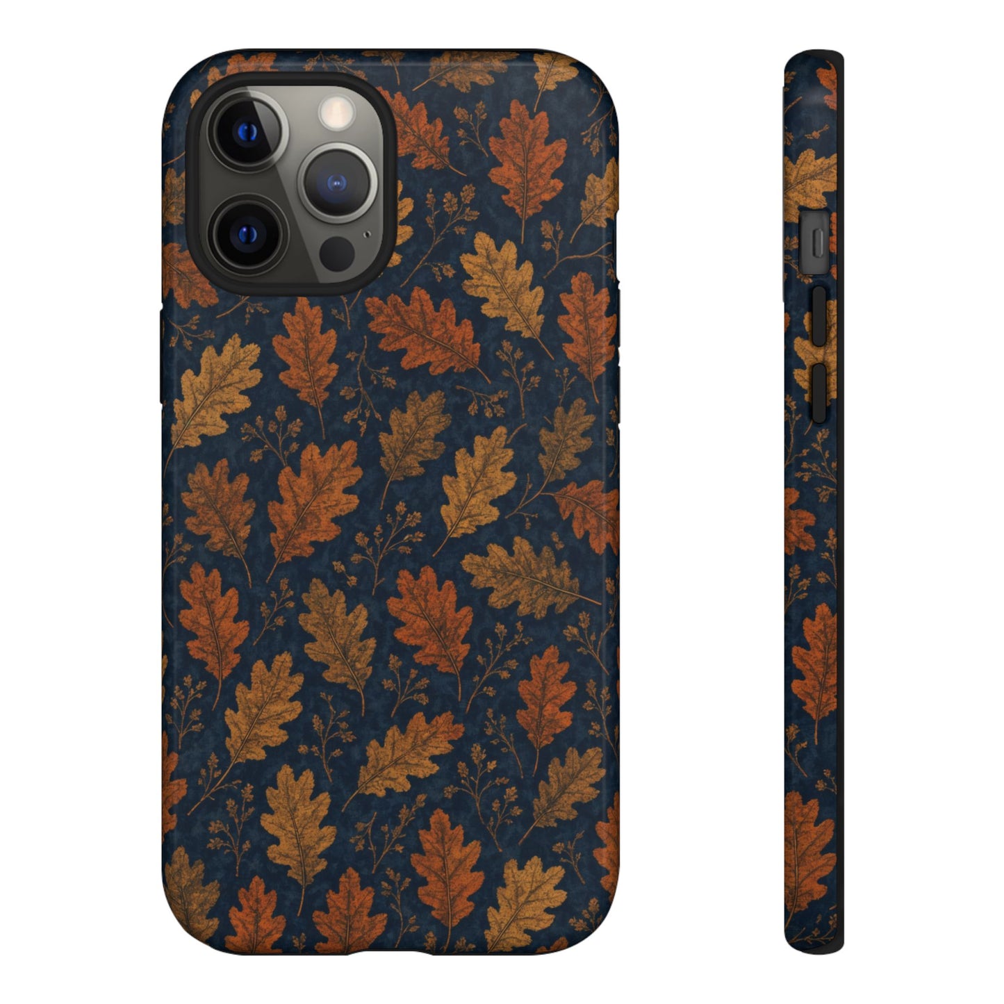 Navy Autumn Leaves Tough Case