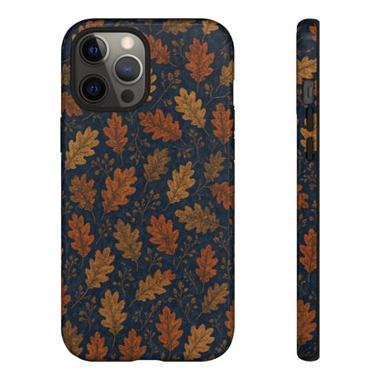 Navy Autumn Leaves Tough Case