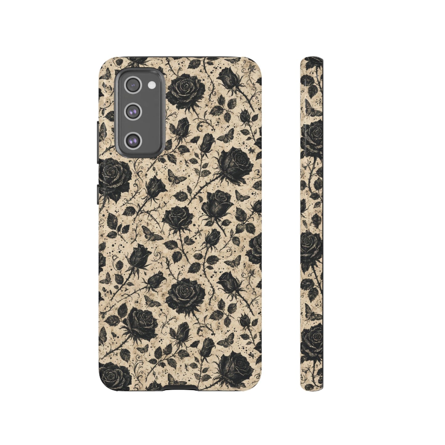 Black Rose Bone Tough Case