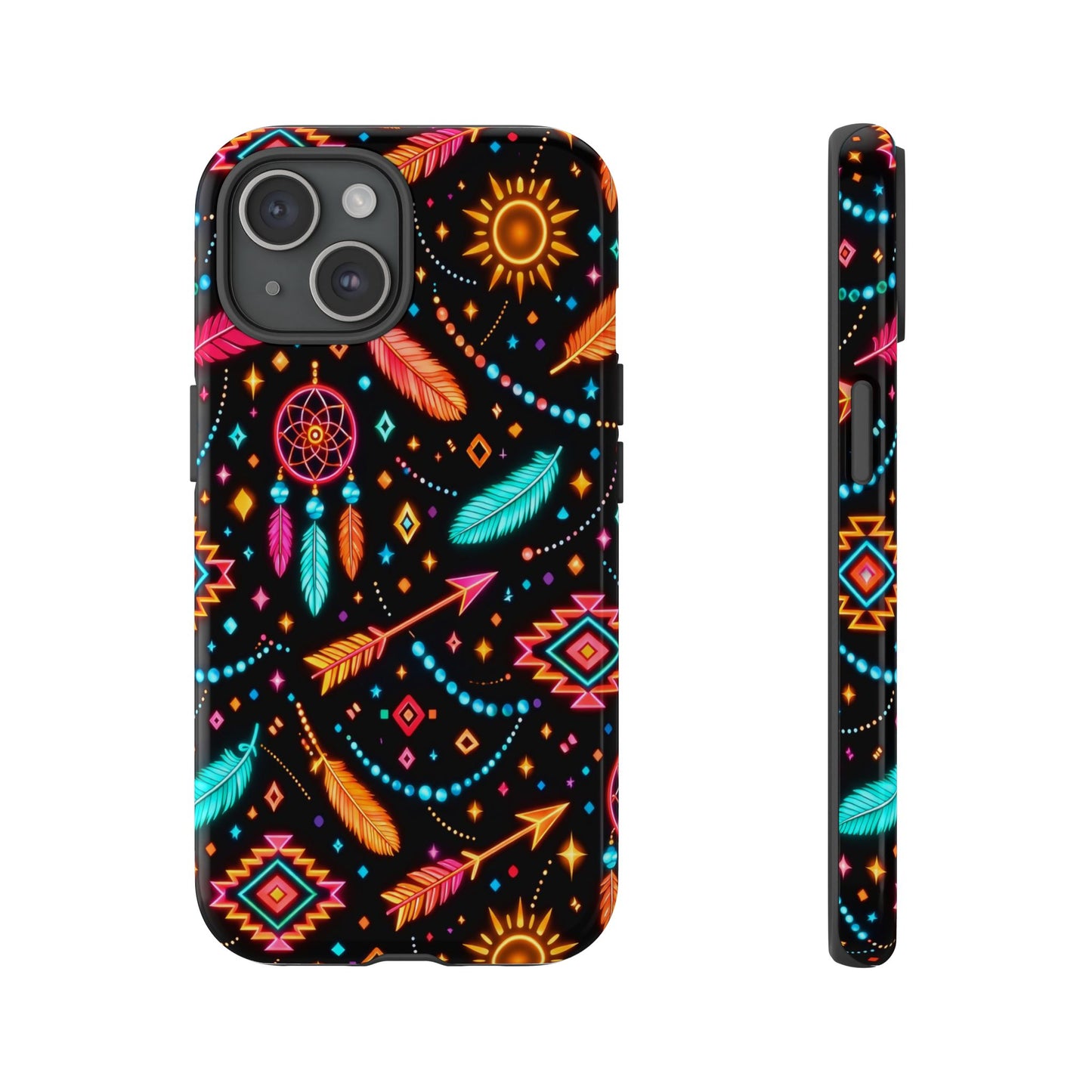 Neon Aztec Feather Tough Case