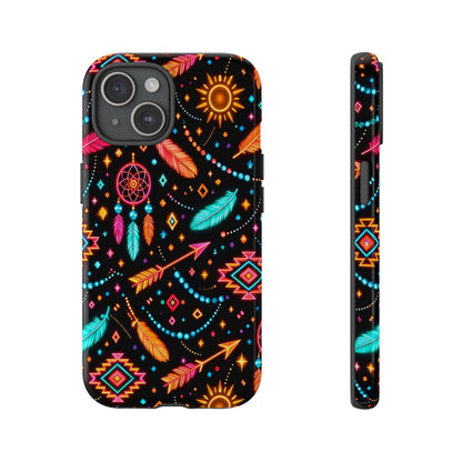 Neon Aztec Feather Tough Case