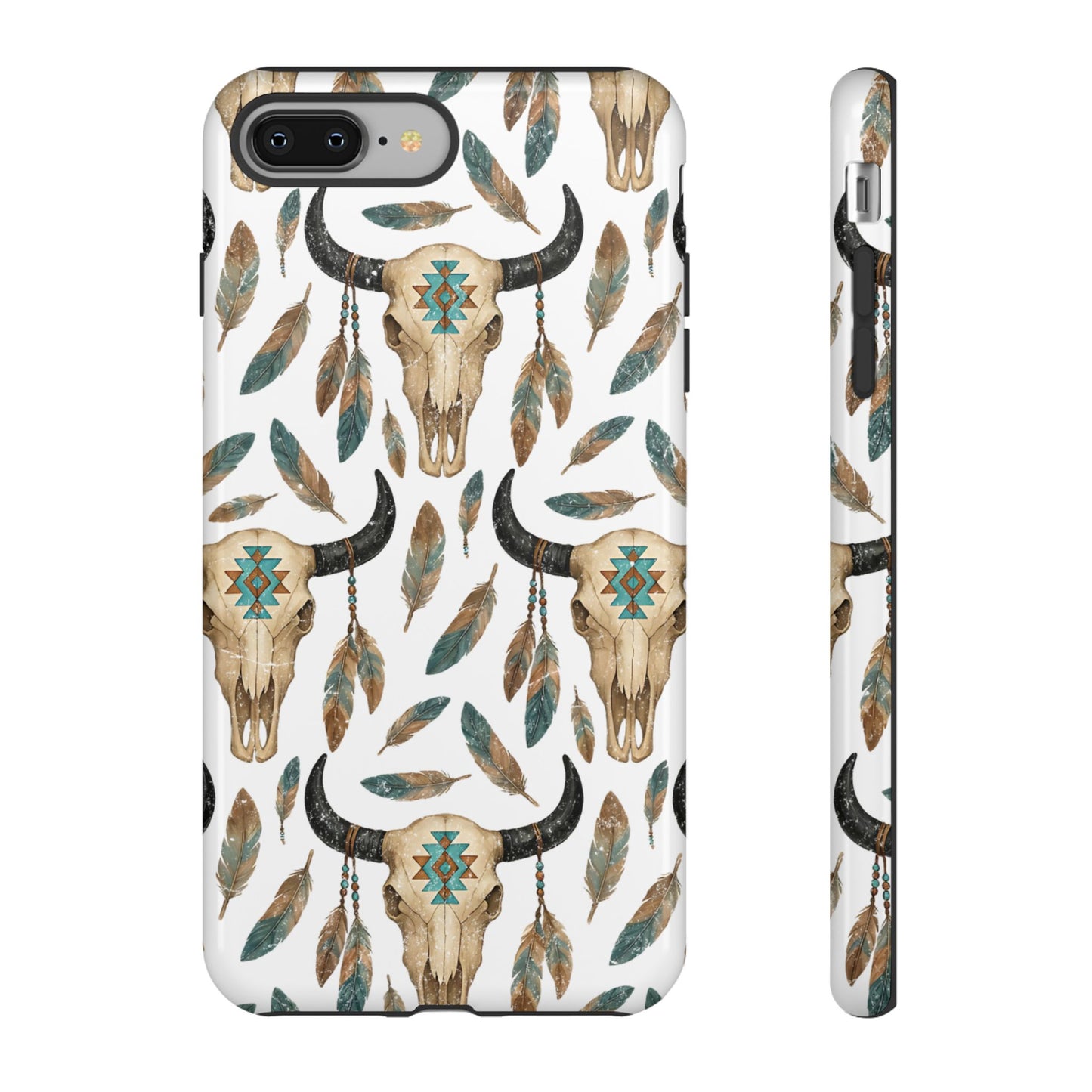 Aztec Feather Skull Tough Case
