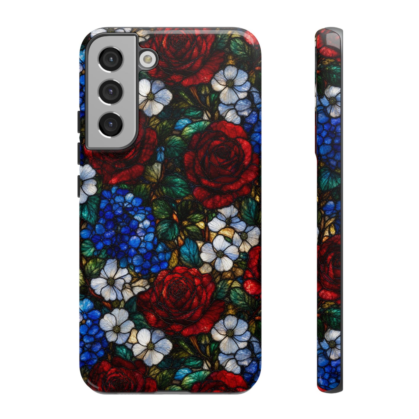 Patriotic Floral Glass Tough Case