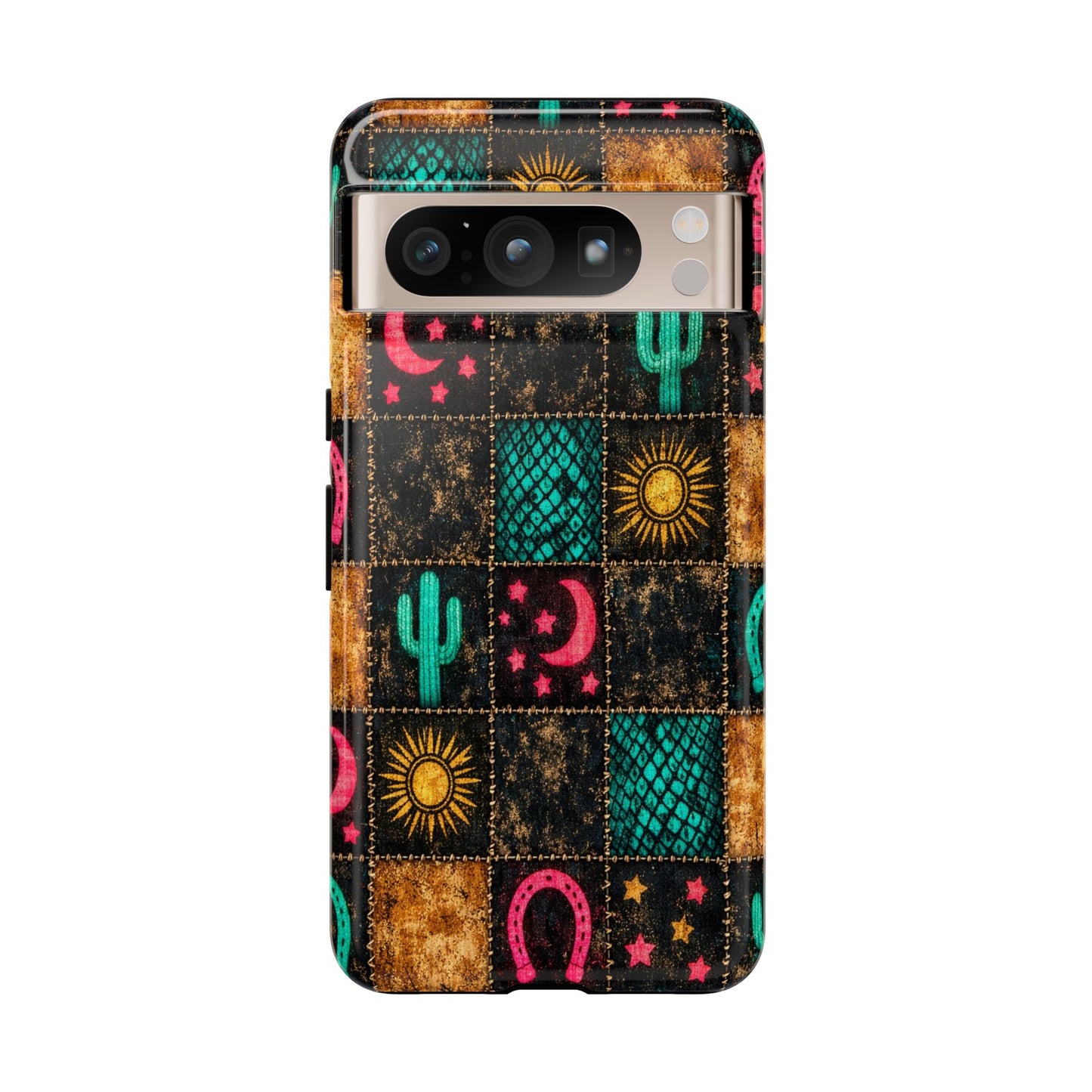 Neon Cactus Patchwork Tough Case