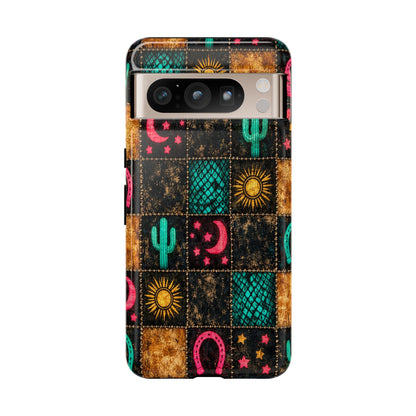 Neon Cactus Patchwork Tough Case