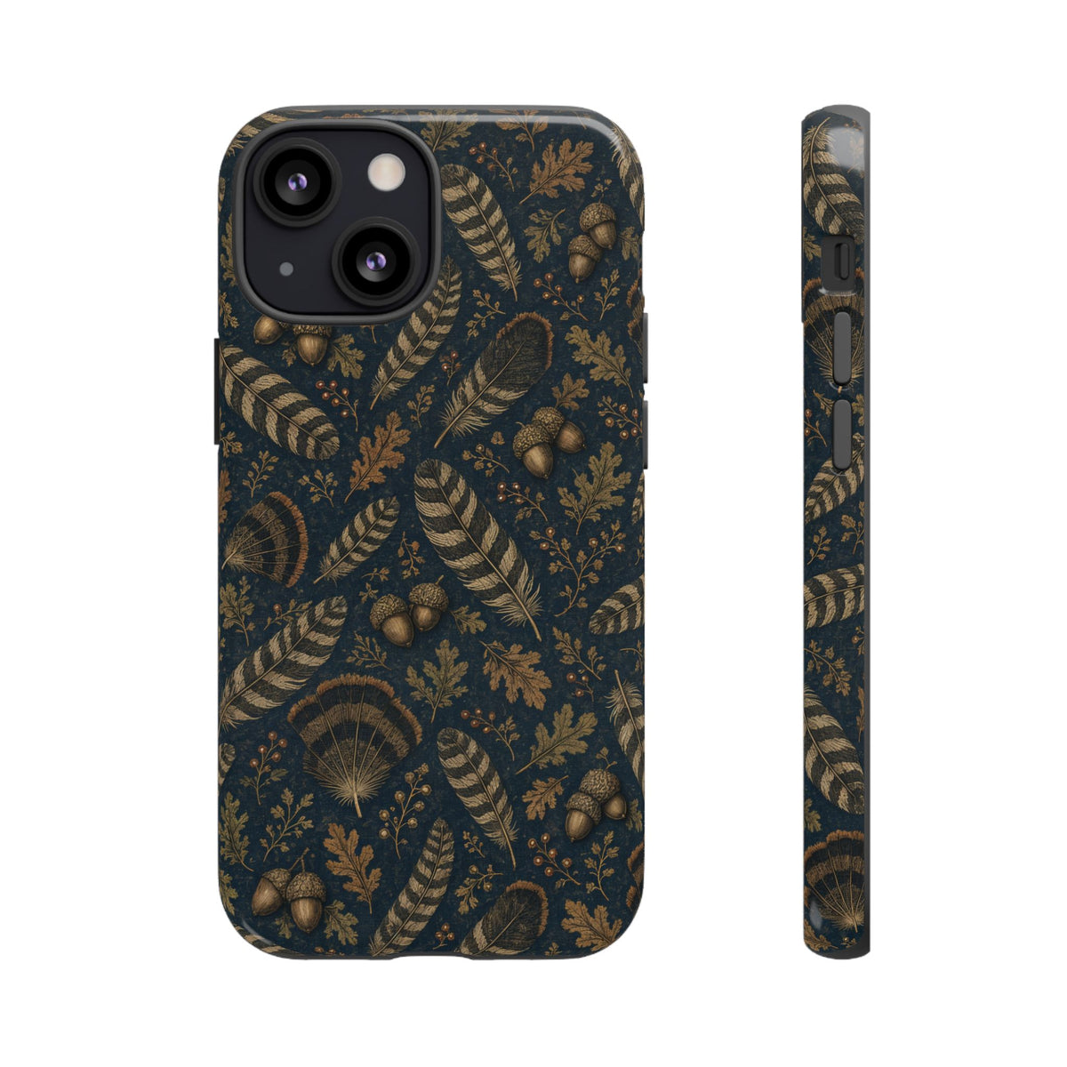 Navy Feathers Tough Case