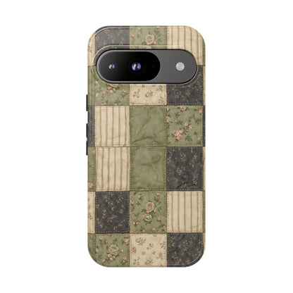 Sage Floral Patchwork Tough Case