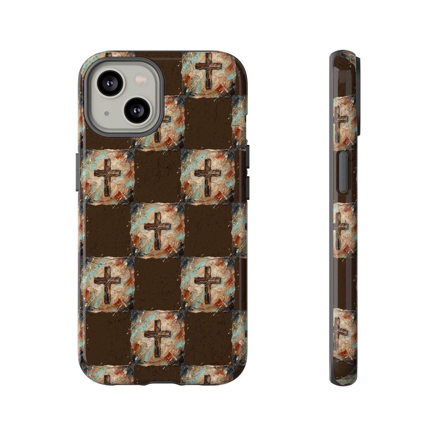 Checker Painted Cross Tough Case