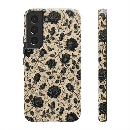 Black Rose Bone Tough Case