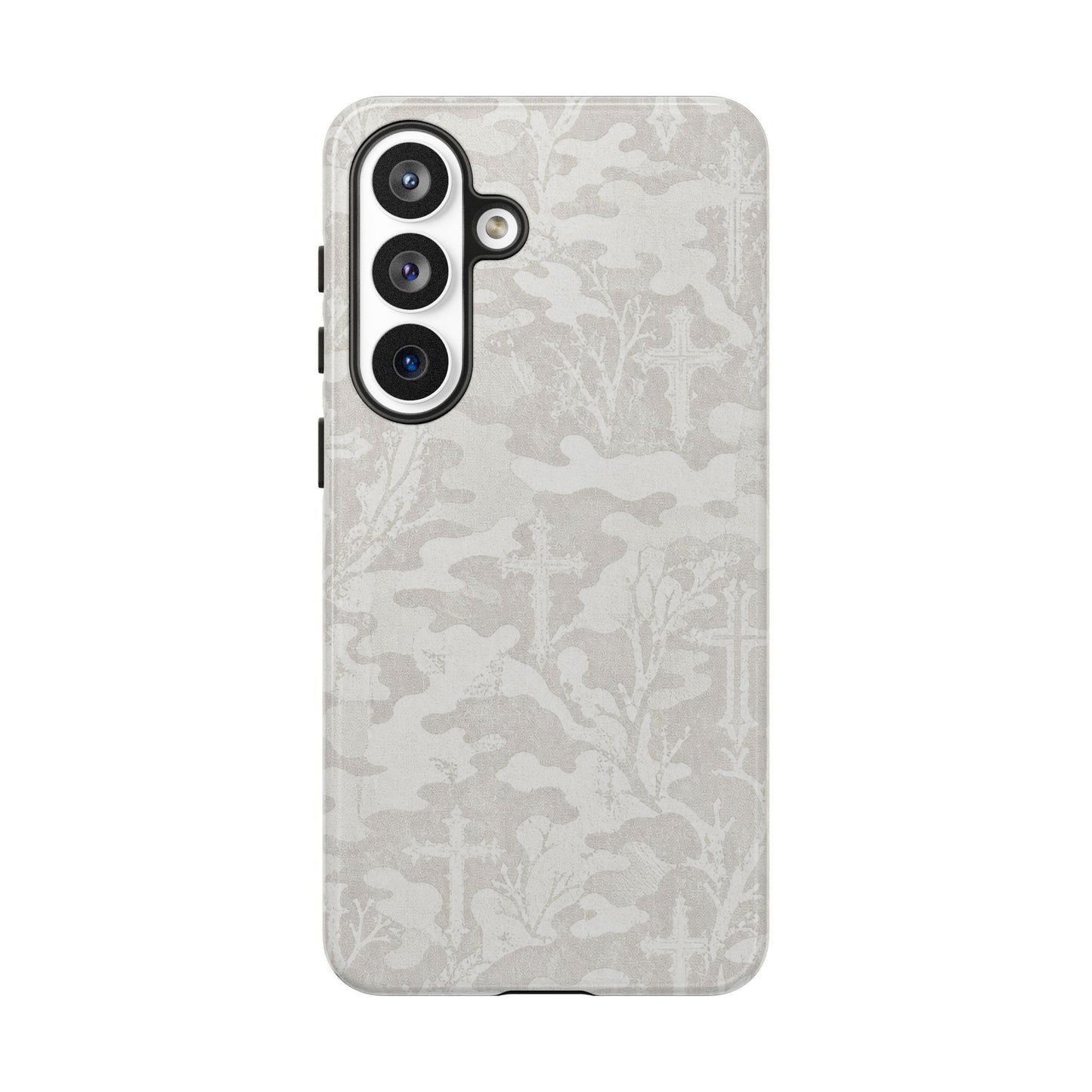 White Camo Cross Tough Case