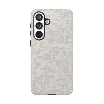 White Camo Cross Tough Case