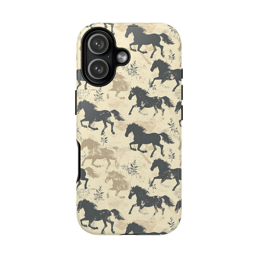 Taupe Horses Tough Phone Case
