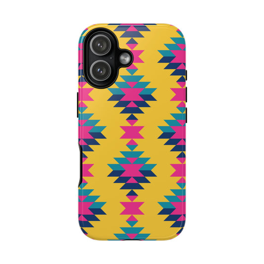 Yellow Pink Aztec Tough Phone Case