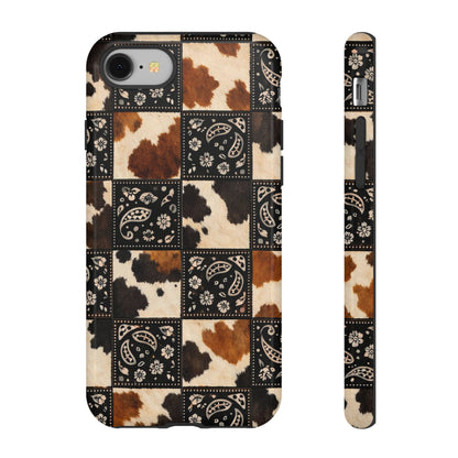 Cowhide Bandana Checkered Tough Case