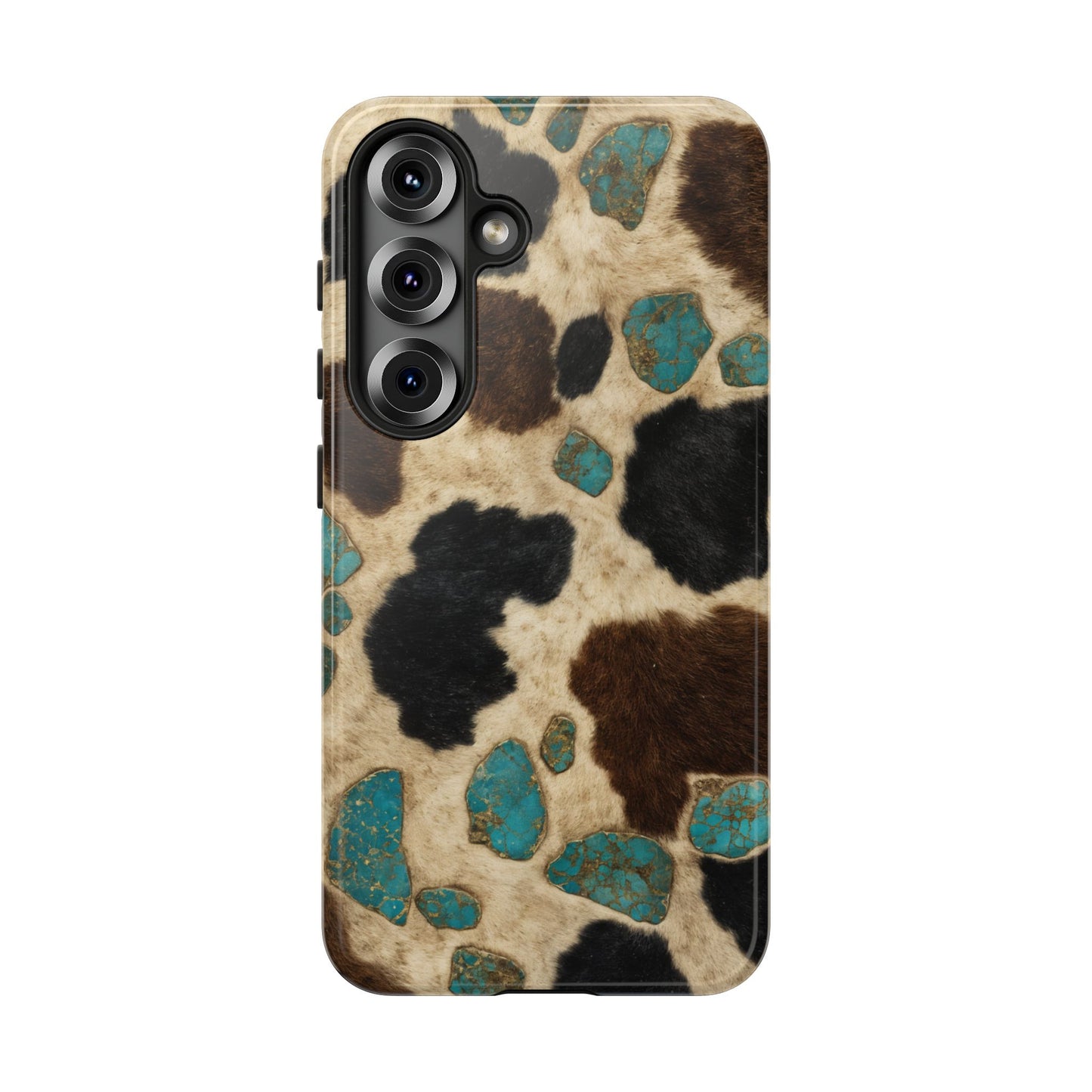 Turquoise Cowhide Tough Case