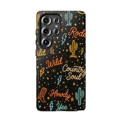 Neon Western Script Tough Case
