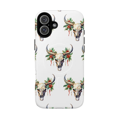 Christmas Bull Skull Magnetic Case