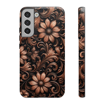 Rose Gold Floral Tough Case