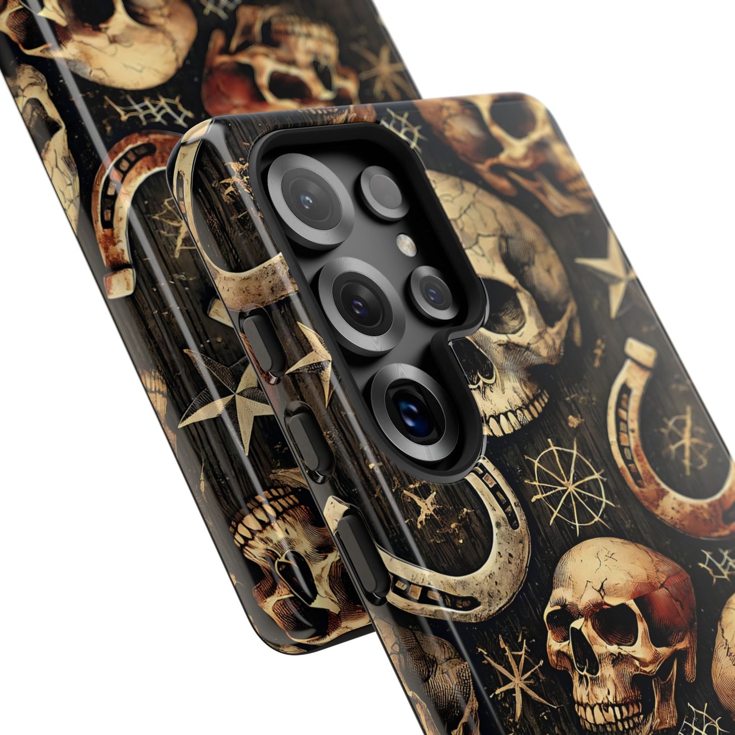 Skulls Horseshoes Dark Tough Phone Case