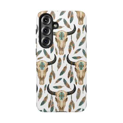 Aztec Feather Skull Tough Case