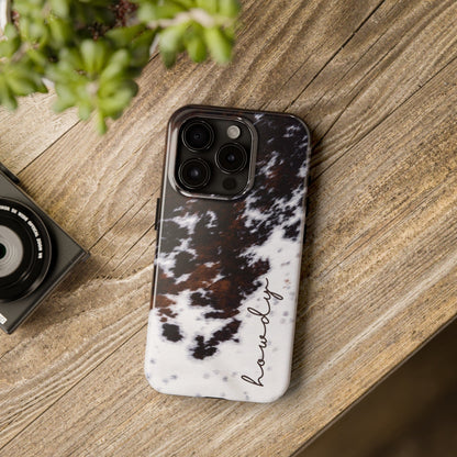 Howdy Cowhide Phone Case