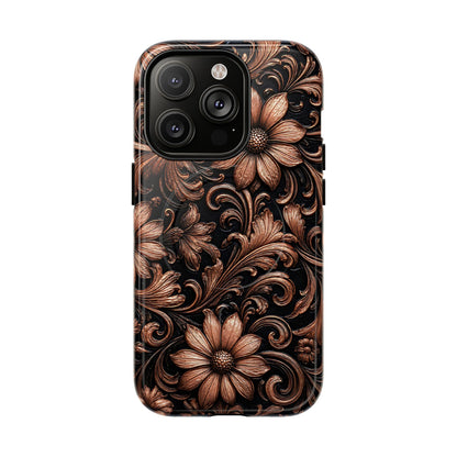 Rose Gold Floral Magnetic Case