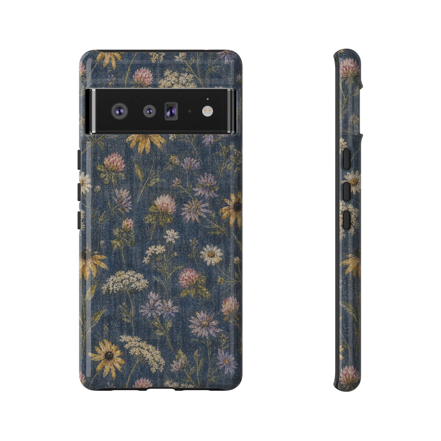 Denim Florals Tough Case
